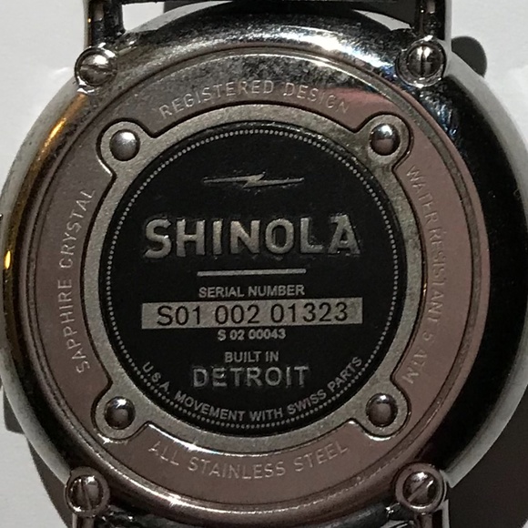 Shinola Watch - blue leather band stainless case main image 5